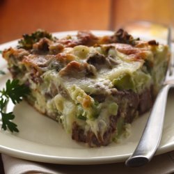 Broccoli Beef Pie (Swiss cheese and cream cheese)
