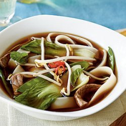 Vietnamese Beef-Noodle Soup with Asian Greens