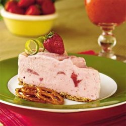 Spiked Strawberry-Lime Ice-Cream Pie