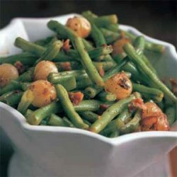 Sauteed Green Beans and Onions with Bacon