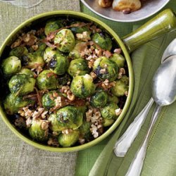 Brussels Sprouts With Prosciutto and Walnuts