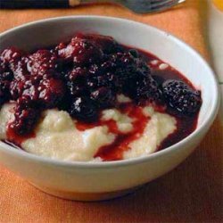 Breakfast Polenta with Warm Berry Compote