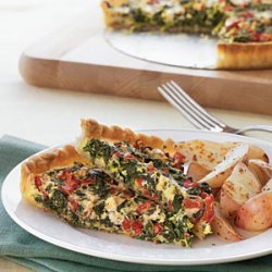 Spinach and Roasted Red Pepper Tart