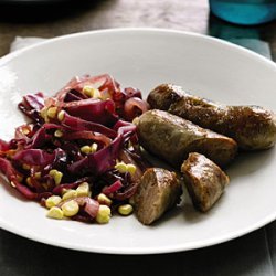 Sausage with Cabbage and Corn Saute