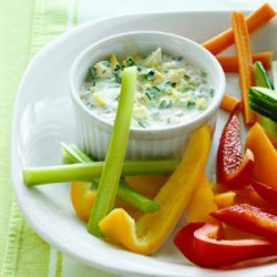 Herbed Yogurt Dip with Eggs and Scallions