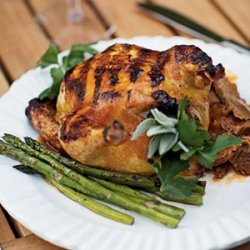 Grilled Cornish Game Hens with Apricot-Chipotle Glaze