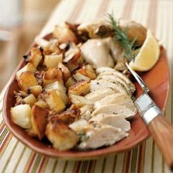 Lemon-Rosemary Roast Chicken with Potatoes