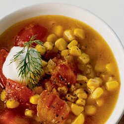 Fresh Corn and Tomato Soup