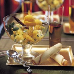 Oranges and Pineapple with Orange-Flower Water and Mint