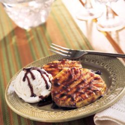 Grilled Cardamom-Scented Pineapple with Vanilla Ice Cream