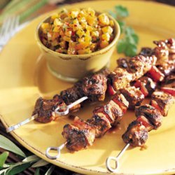 Tamarind-Glazed Lamb Skewers with Dried-Apricot Relish
