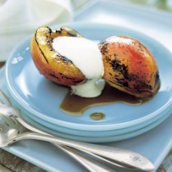 Grilled Nectarines with Honey-Balsamic Glaze