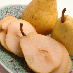 Poached Pears with Chocolate-Pear Sauce