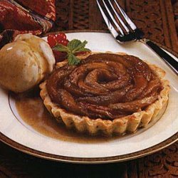 Apple and Caraway Tartlets with Cinnamon-Clove Ice Cream and Cider-Caramel Sauce