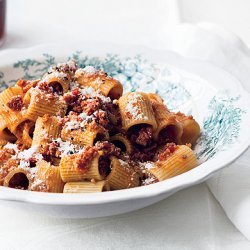 Rigatoni with Spicy Calabrese-Style Pork Ragù