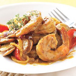 Andouille Sausage and Shrimp with Creole Mustard Sauce
