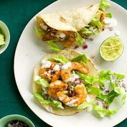 Shrimp Tacos with Lime Crema