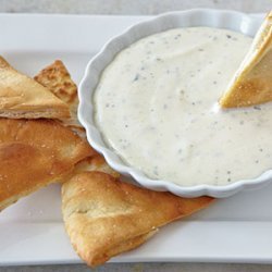 Pita Chips with Goat Cheese Dip