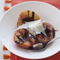 Grilled Stone Fruit With Balsamic Glaze and Manchego