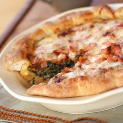 Caramelized-Onion, Spinach, and Bacon Quiche