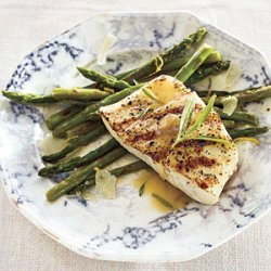 Grilled Halibut with Tarragon Beurre Blanc