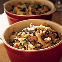 Chicken and Rice Casserole with Spinach and Shiitakes