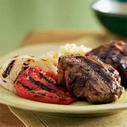 Grilled Lamb Chops with Tomato and Onion