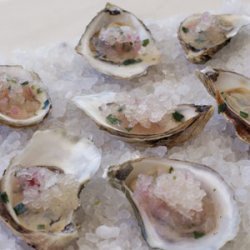 Oysters on the Half-Shell with Grapefruit Granita