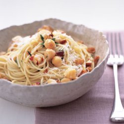 Chickpea Pasta with Almonds and Parmesan