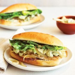 Turkey Sandwiches with Caramelized Onions and Charmoula Mayo