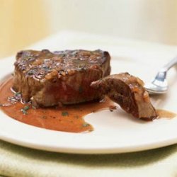 Beef Tenderloin Steaks with Red Wine-Tarragon Sauce