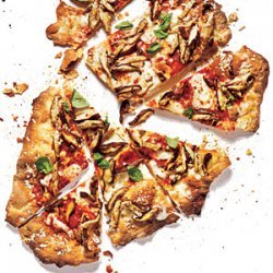 Cracker-Crust Mushroom Pizza