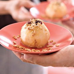 Baked Pears With Oatmeal Streusel Topping