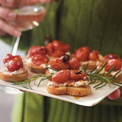 Honey-Roasted Grape Tomato Crostini