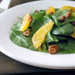 Baby Spinach Salad with Candied Hazelnuts