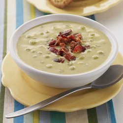 Sweet Pea Soup with Bacon