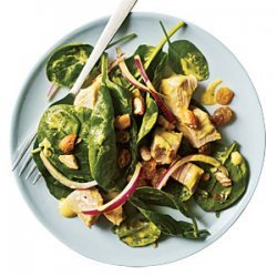 Curried Turkey, Spinach, and Cashew Salad