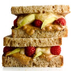 Almond Butter and Fruit Sandwich