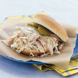 Pulled Chicken Sandwiches with White Barbecue Sauce