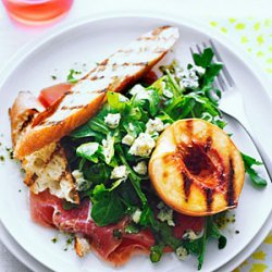 Grilled Peach Salad with Rosemary Dressing