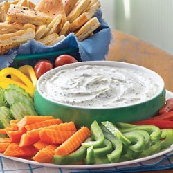 Creamy Dill Dip with Pita Chips