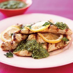 Grilled Lemon Chicken With Fresh Parsley Sauce