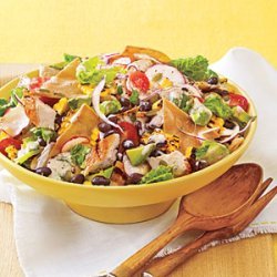 Chopped Chicken Taco Salad with Chipotle Dressing