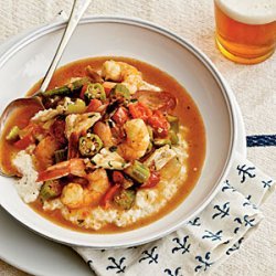 Shrimp-and-Crab Gumbo Over Grits