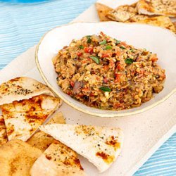 Grilled Vegetable Dip with Pita Chips