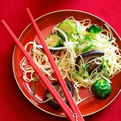 Brussels Sprouts and Shiitake Lo Mein