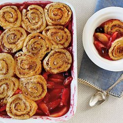 Apple-Cherry Cobbler with Pinwheel Biscuits