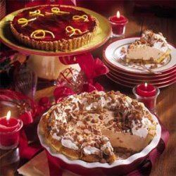 Mascarpone Cream Pie with Berry Glaze