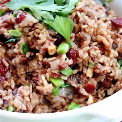 Wild Rice Stuffing with Hazelnuts and Dried Cranberries