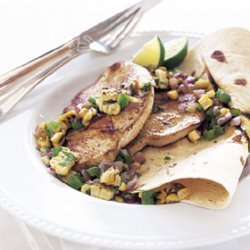 Chipotle Turkey Cutlets with Charred Corn Salsa